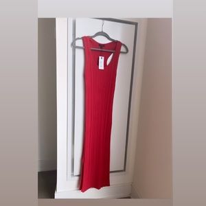 Brand New Red Fitted Racer Back Dress